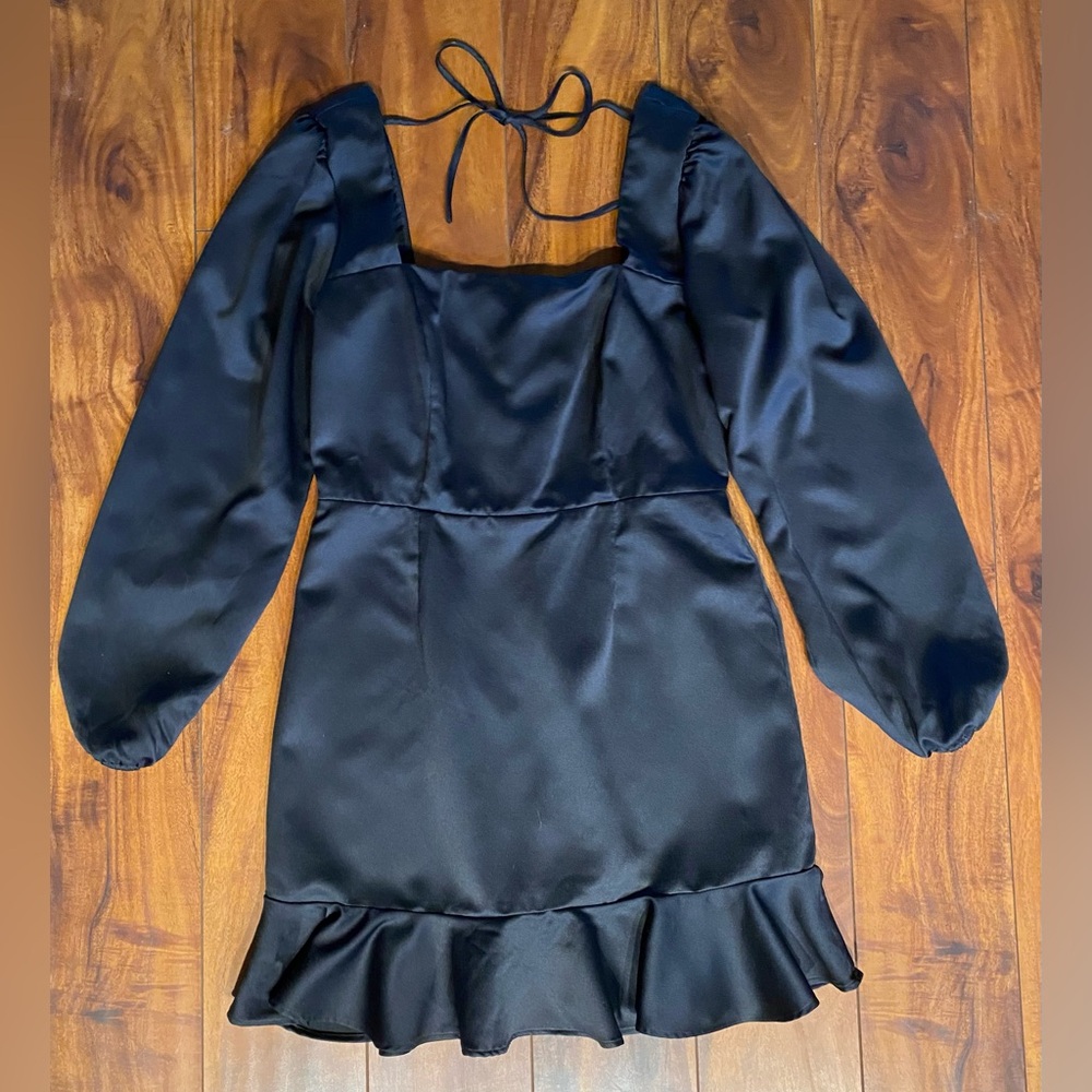 Forever 21 Black Satin Dress